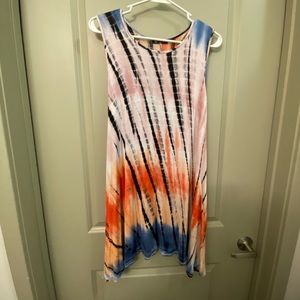 Boutique Short Tie Dye Maxi Dress